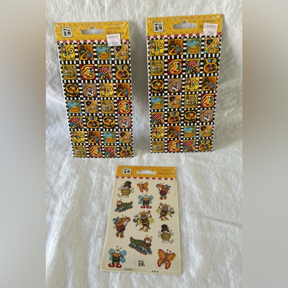 Lot of 3 Various Mart Engelbreit sticker packs new unopened